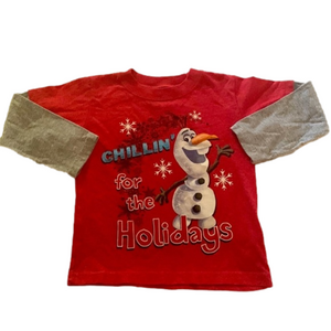 Disney Frozen Olaf Chillin For The Holidays Long Sleeve Shirt